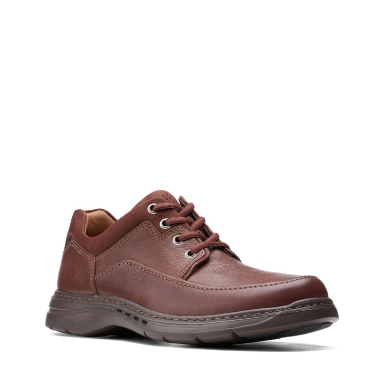 Clarks Un Brawley Encaje Caoba Ny Cuero