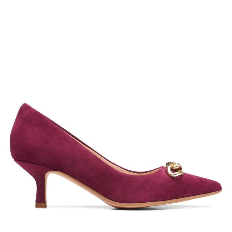 Merlot Gamuza Clarks Ribete Violeta 55