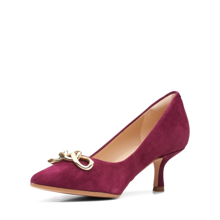 Merlot Gamuza Clarks Ribete Violeta 55