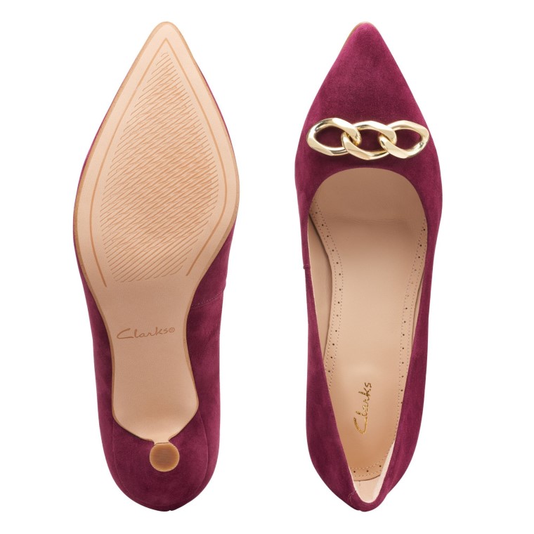 Merlot Gamuza Clarks Ribete Violeta 55