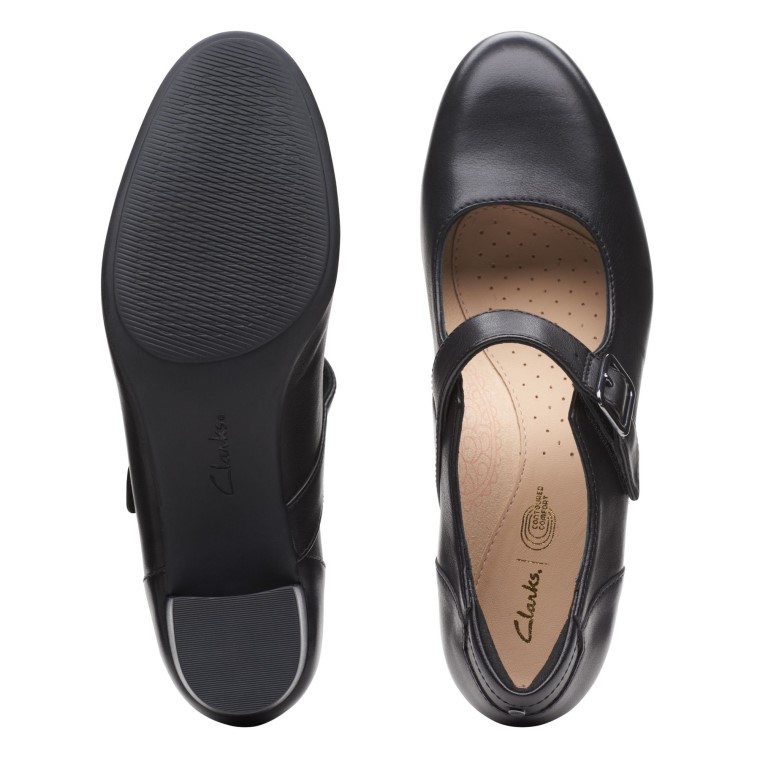 Clarks Linnae Caminar Cuero Negro