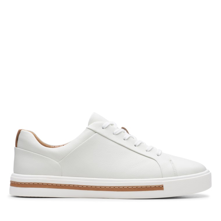 Cuero Blanco Clarks Un Maui Encaje