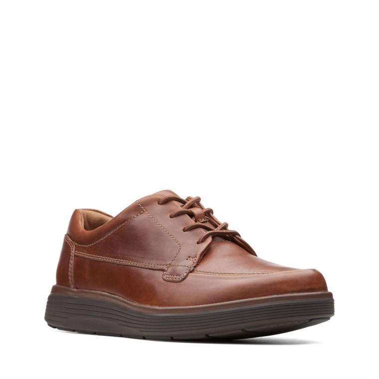 Cuero Marrón Oscuro Un Morada Facilidad Clarks