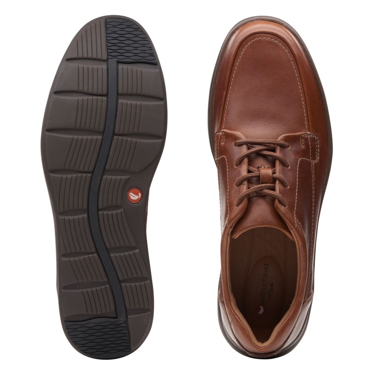 Cuero Marrón Oscuro Un Morada Facilidad Clarks