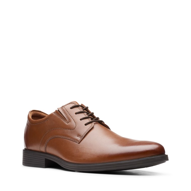 Whiddon Cuero Marrón Oscuro Liso Clarks