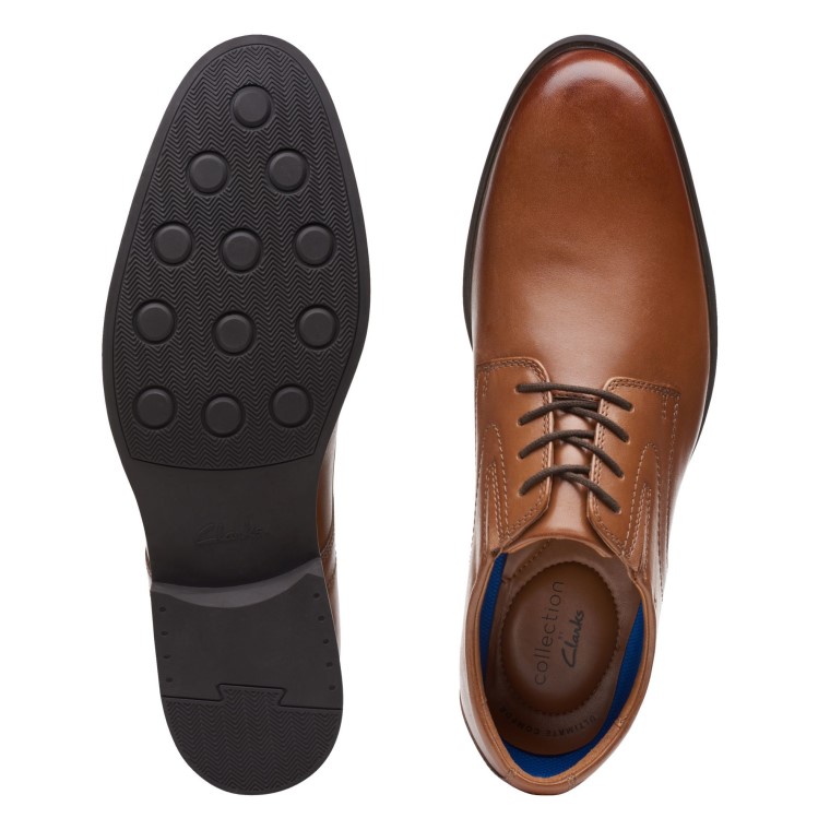 Whiddon Cuero Marrón Oscuro Liso Clarks