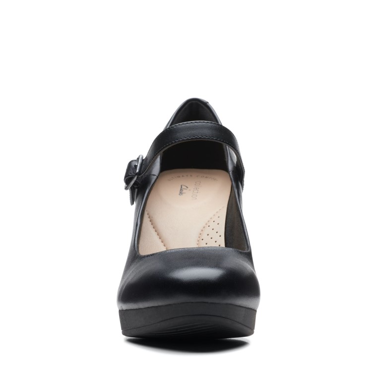 Ambyr Brillo Clarks Cuero Negro
