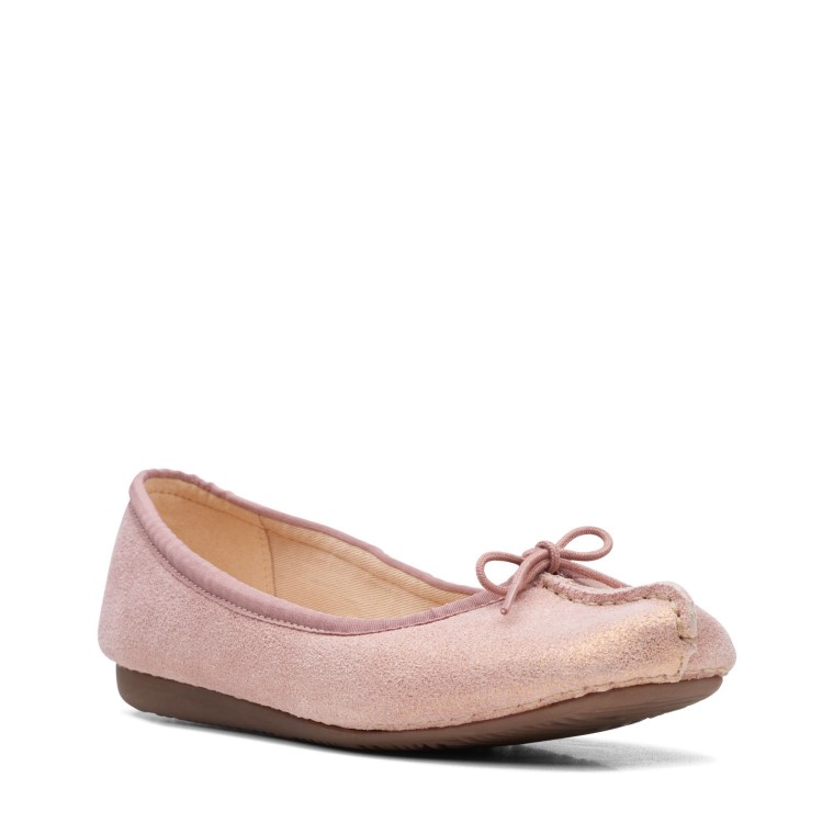 Clarks Peca Rosa Hielo Metalizado