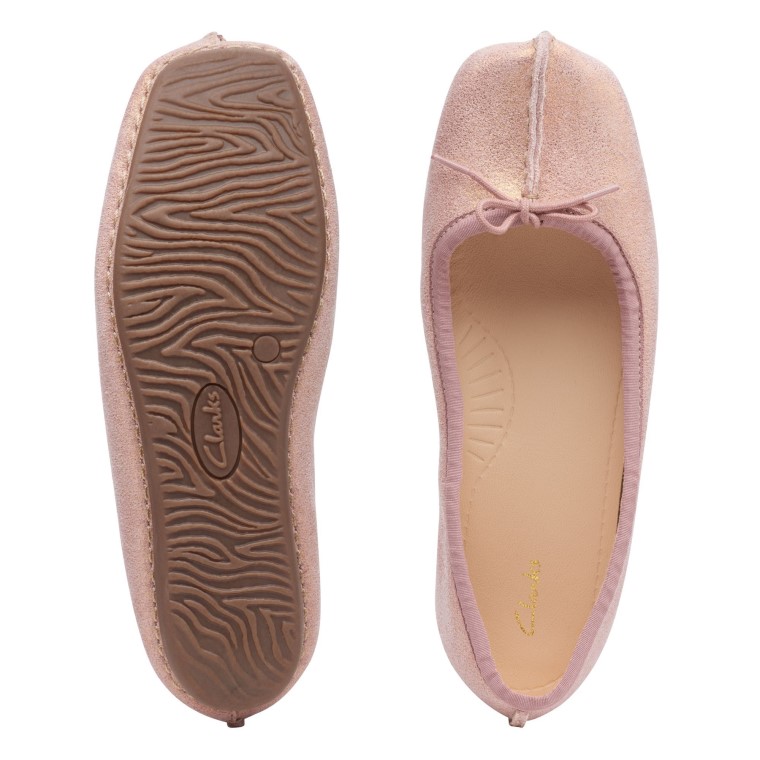 Clarks Peca Rosa Hielo Metalizado
