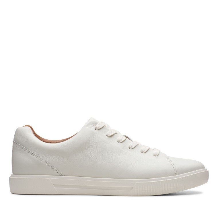 Cuero Blanco Un Costa Encaje Clarks