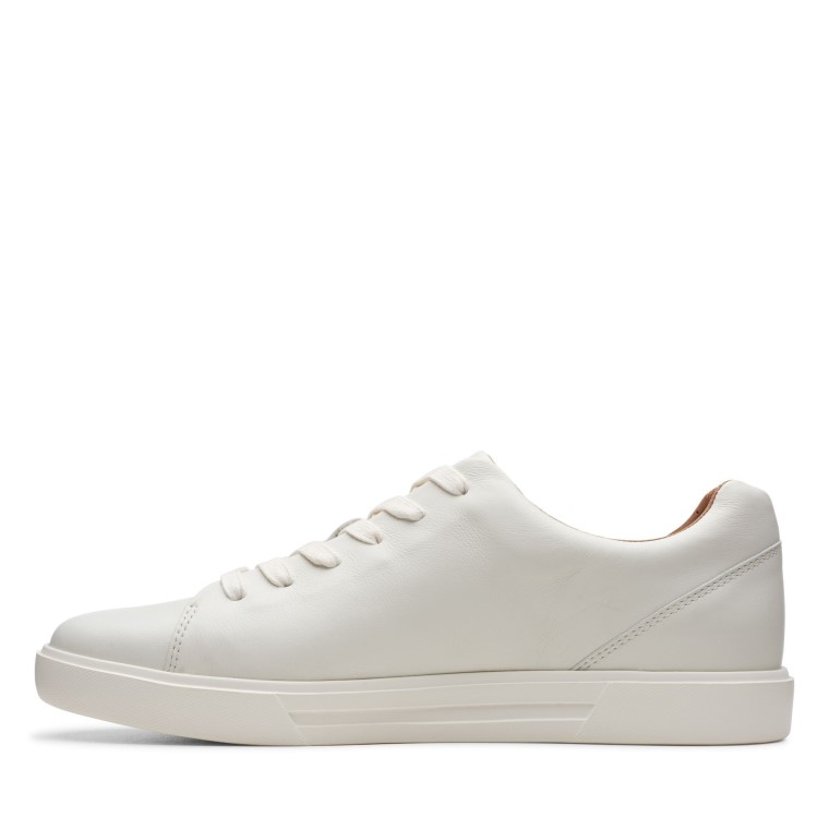 Cuero Blanco Un Costa Encaje Clarks