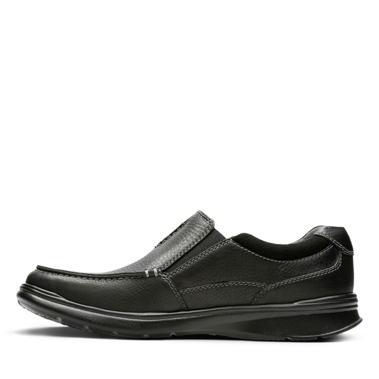 Clarks De Cuero Negro Aceitoso Libre De Cotrell
