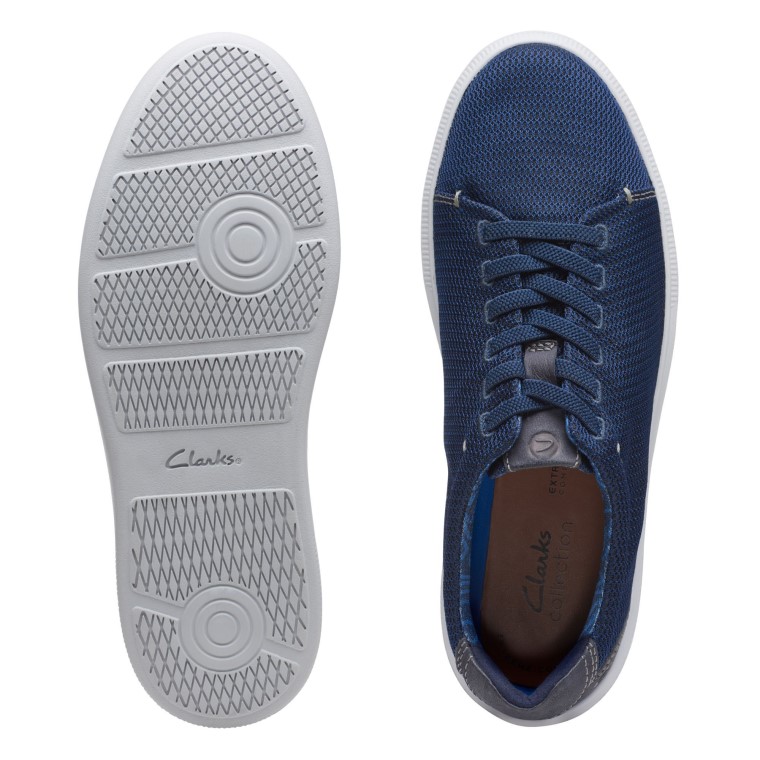 Clarks Azul Marino Textil Cambro Bajo