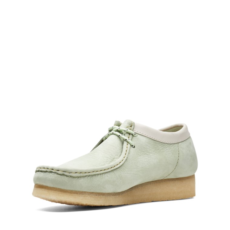 Wallabee Clarks Verde Pálido