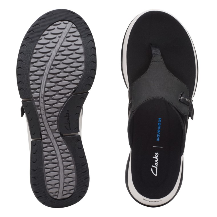 Wave 20 Sea Black Cuero/nubuck Combi Clarks