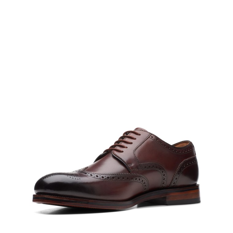 Ala Craftdean Clarks Marrón Oscuro Lea