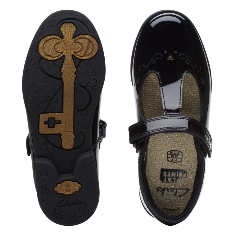 Magicsteplo K Clarks Pat Negro