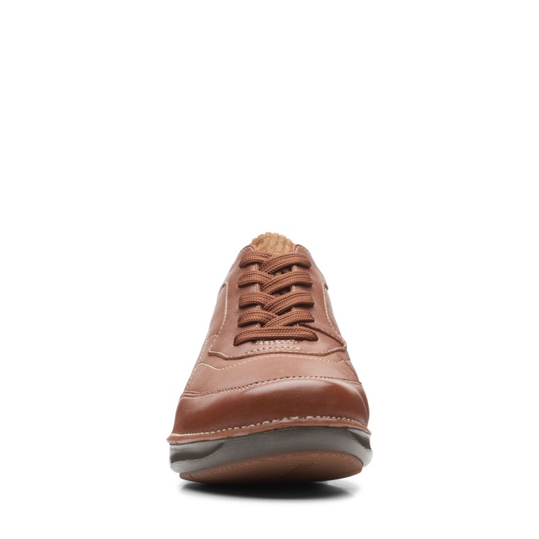 Appley Corbata Clarks Cuero Marrón Oscuro