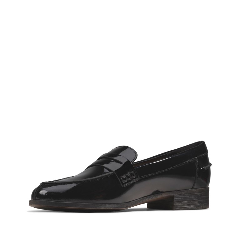 Mocasines Clarks Charol Negro Hamble