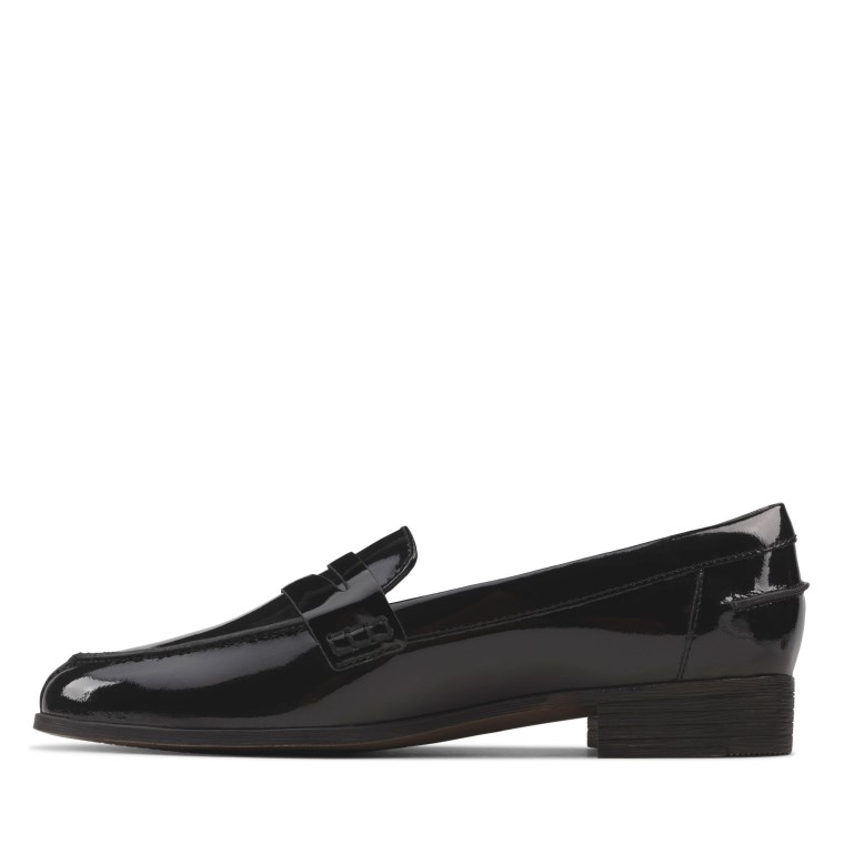 Mocasines Clarks Charol Negro Hamble