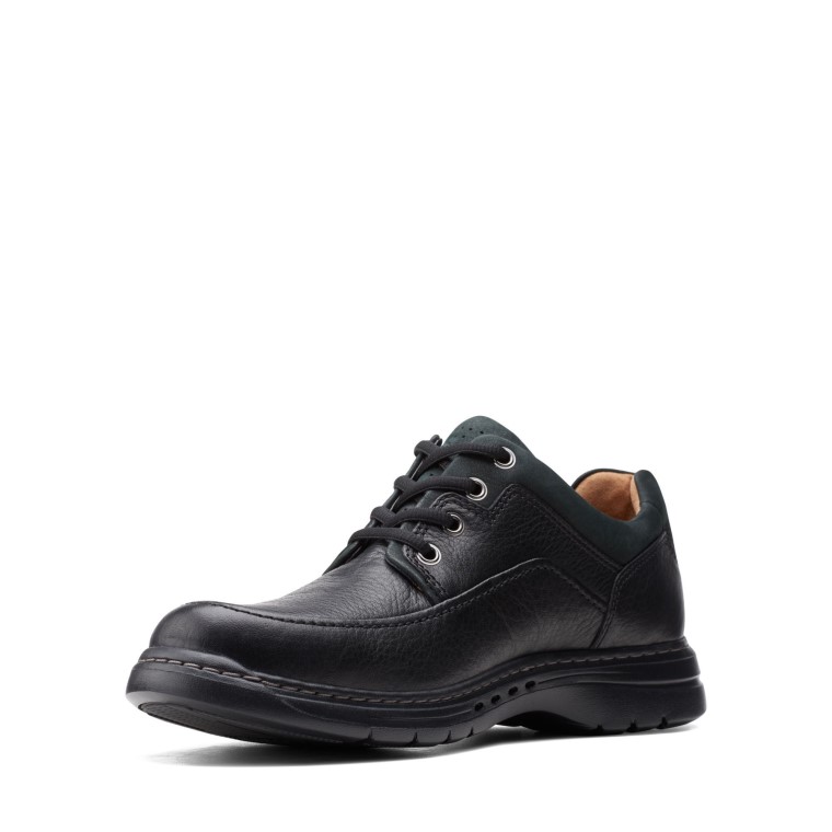Un Brawley Encaje Negro Cuero Caído Clarks