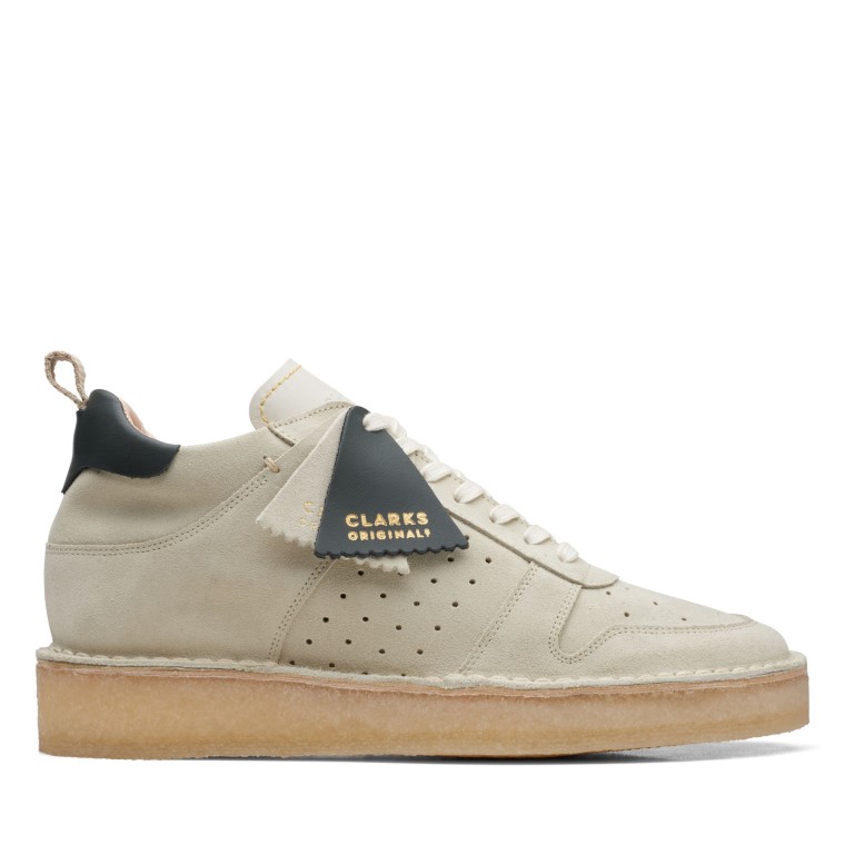 Desierto Correr Clarks De Ante Blanco