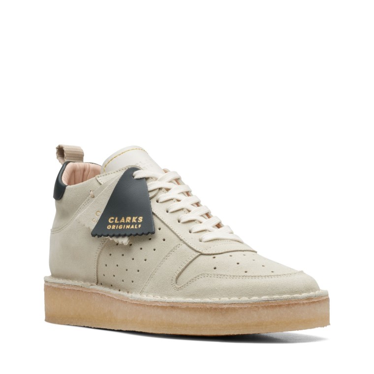 Desierto Correr Clarks De Ante Blanco