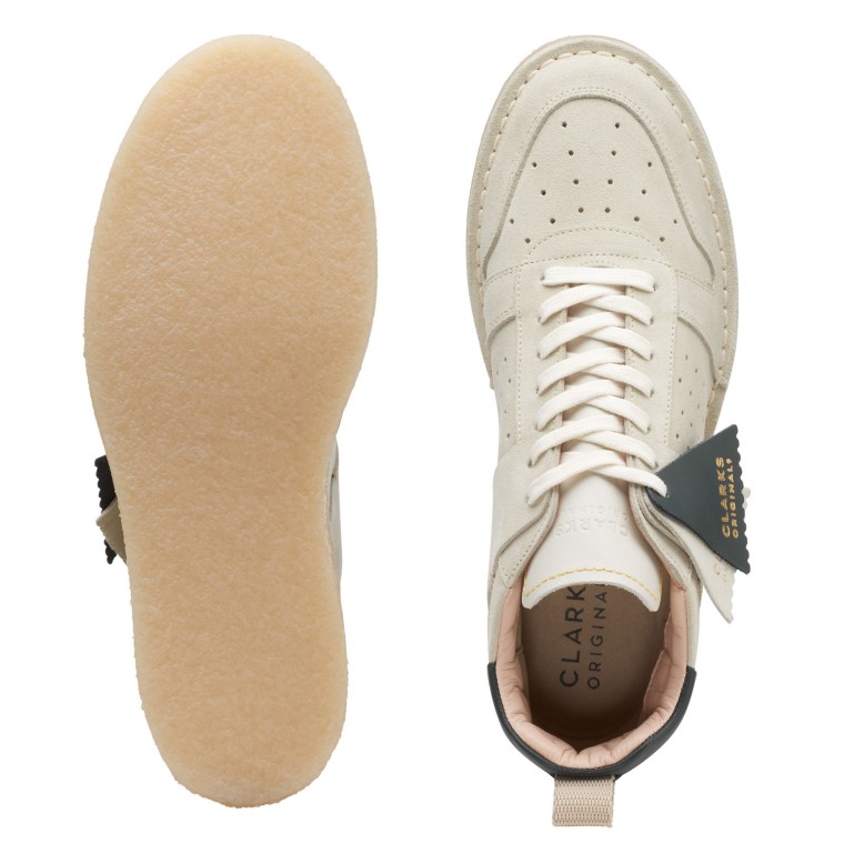 Desierto Correr Clarks De Ante Blanco