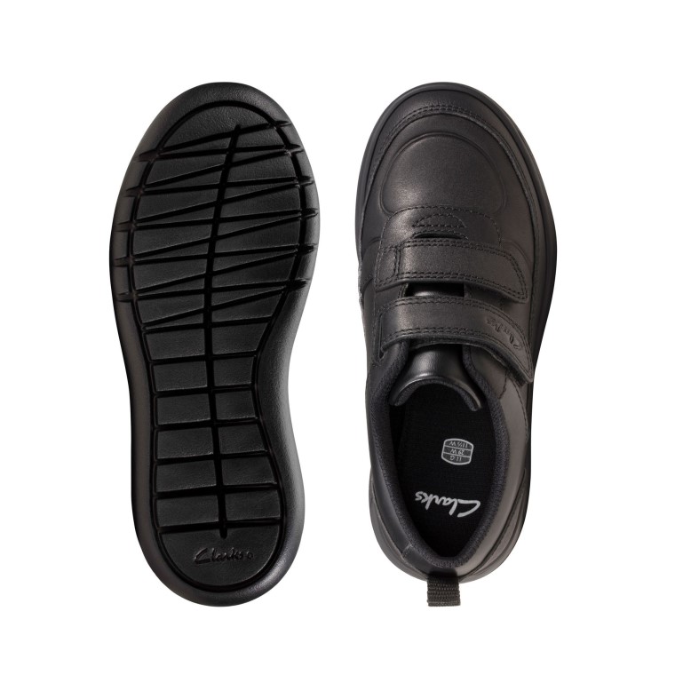 Scape Flare K Clarks Cuero Negro