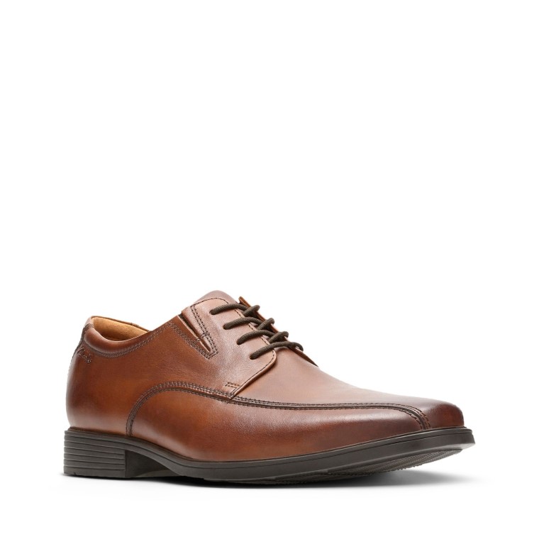Clarks Cuero Marrón Oscuro Tilden Caminar
