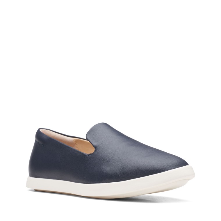 Clarks Cuero Azul Marino Ace Lite Lo
