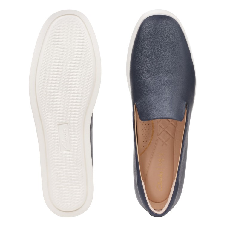 Clarks Cuero Azul Marino Ace Lite Lo