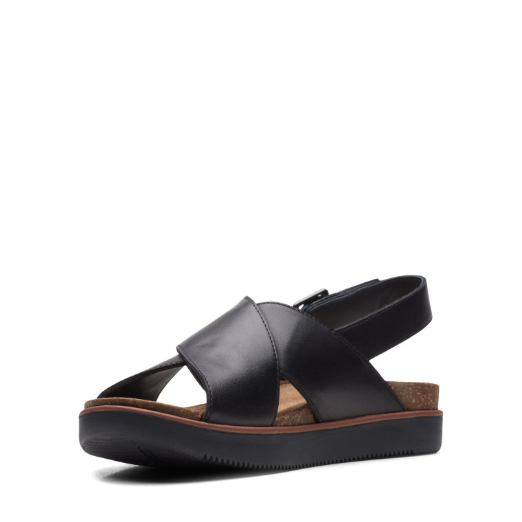 Cruz Elayne De Cuero Negro Clarks