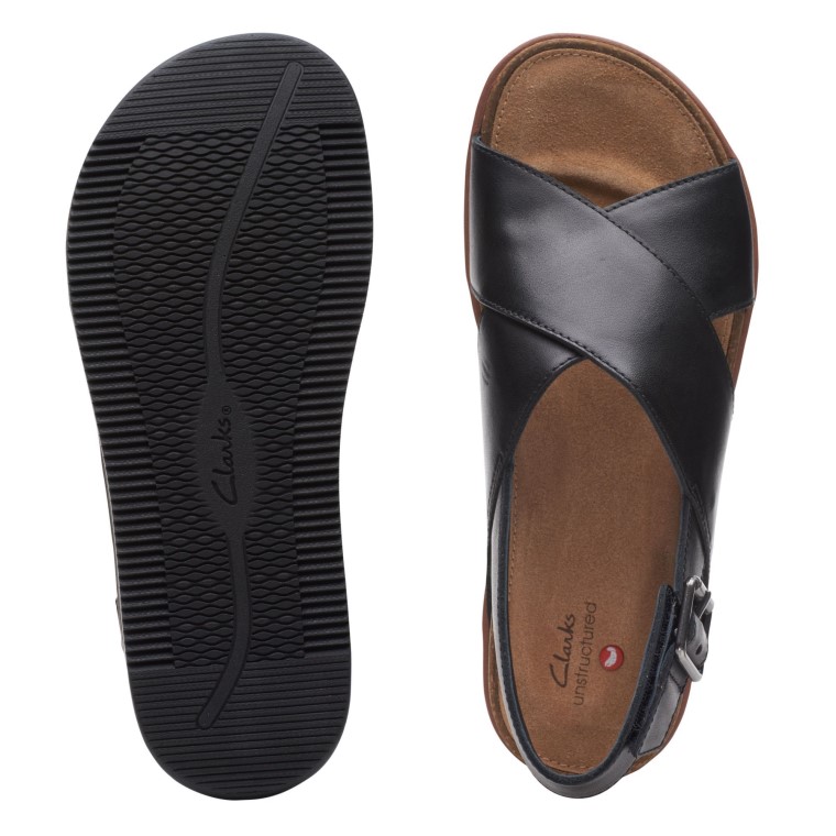 Cruz Elayne De Cuero Negro Clarks