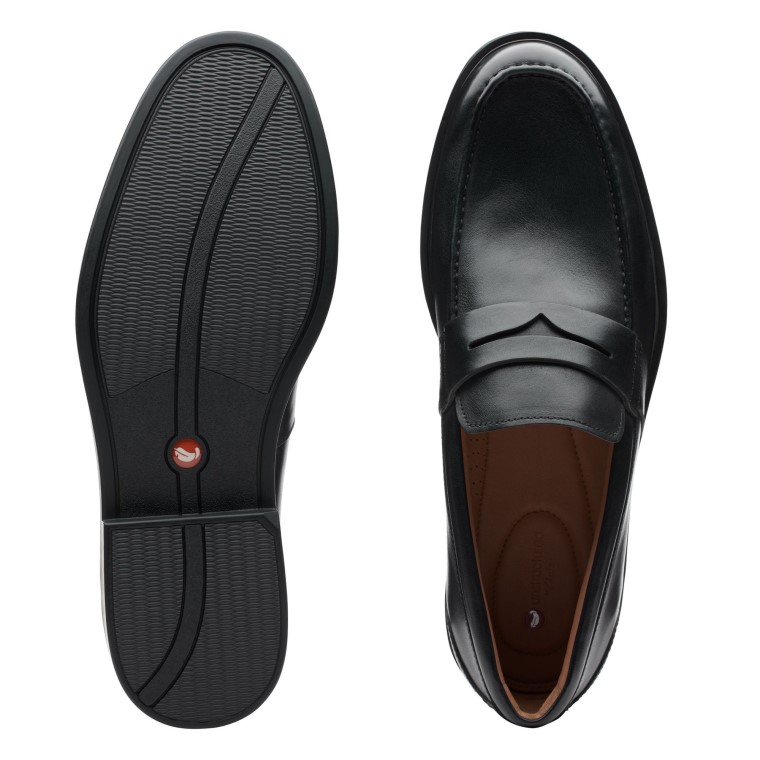 Un Aldric Step Cuero Negro Clarks