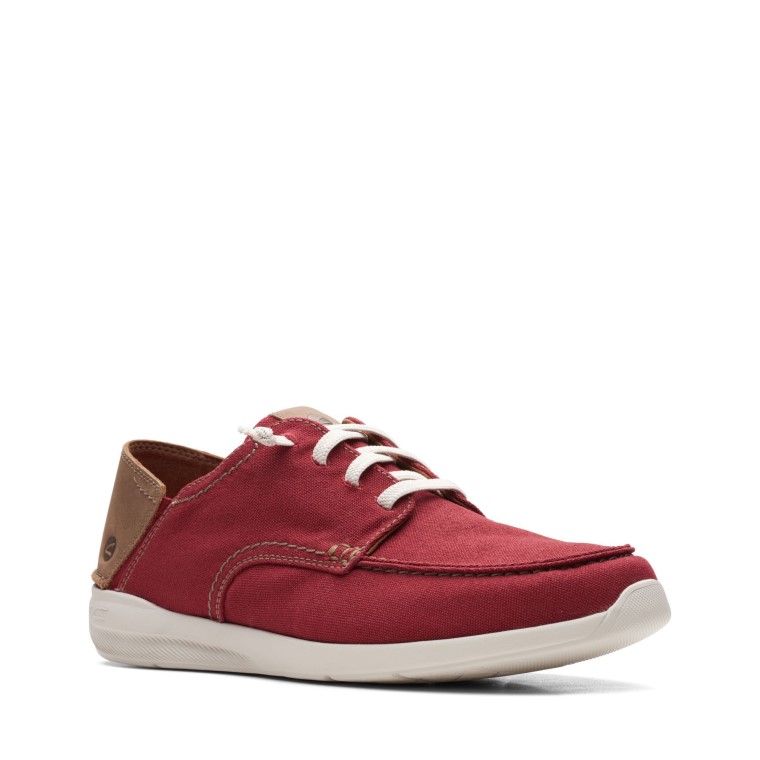 Clarks De Encaje Rojo Ladrillo