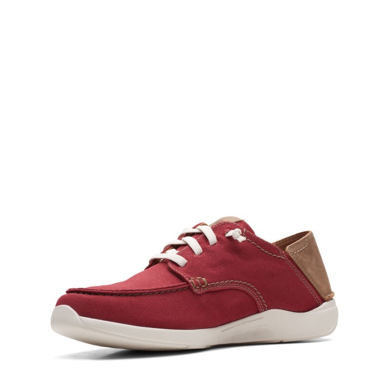 Clarks De Encaje Rojo Ladrillo