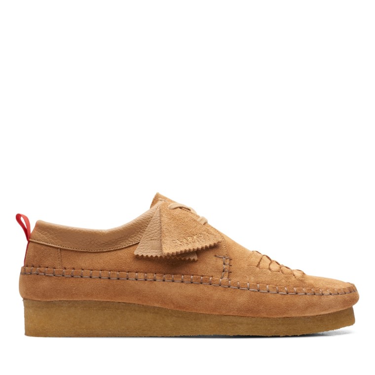 Gamuza Marrón Claro Clarks Con Trama Weaver
