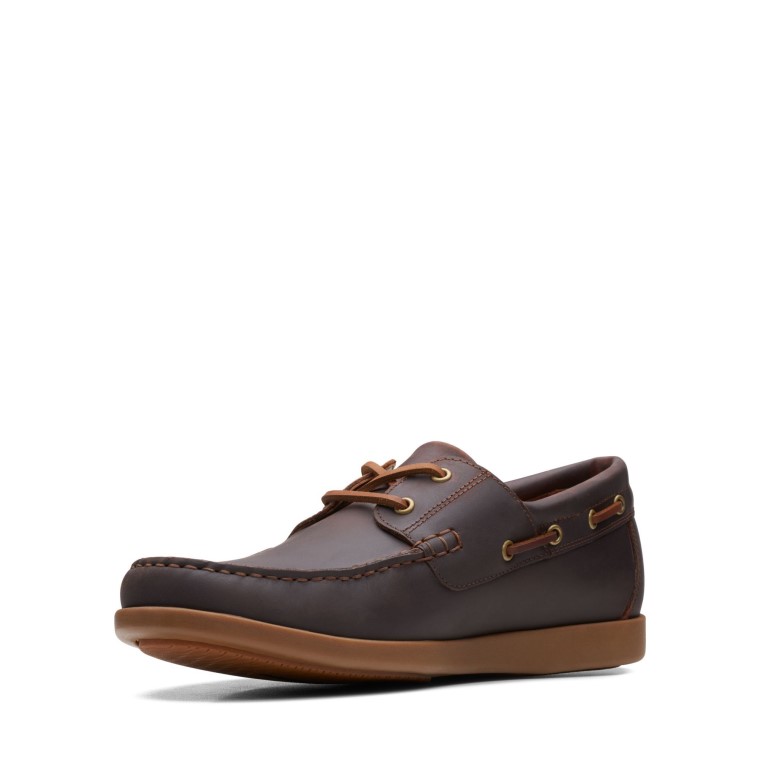 Clarks Fairer Coast Cuero Marron Oscuro