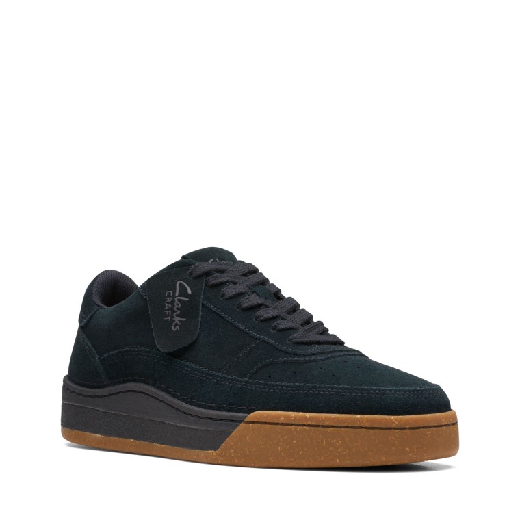 Clarks Negro Sde Craftcourtlace