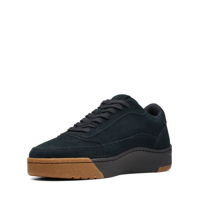 Clarks Negro Sde Craftcourtlace