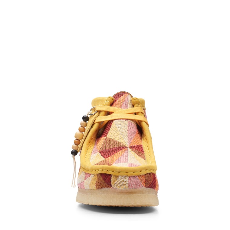 Botas Wallabee Combi Amarillas Baja Clarks