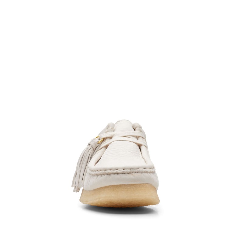 Wallabee Clarks Cuero Blanco