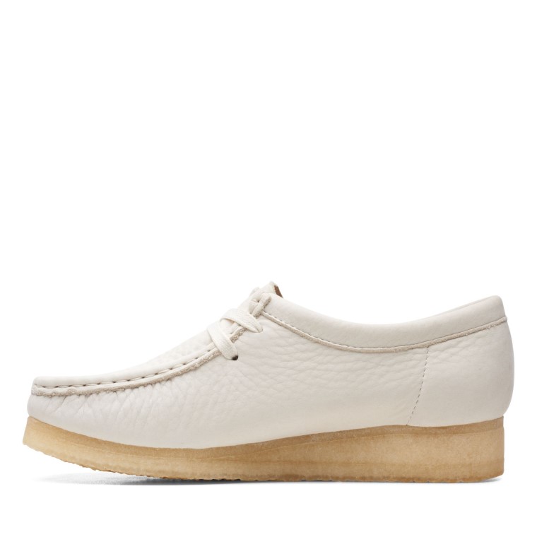 Wallabee Clarks Cuero Blanco