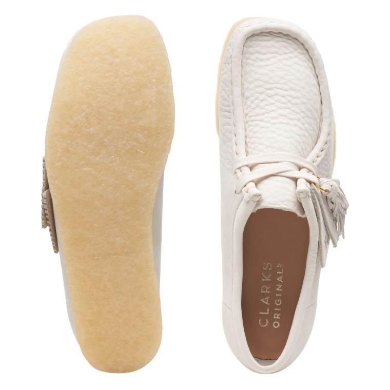 Wallabee Clarks Cuero Blanco