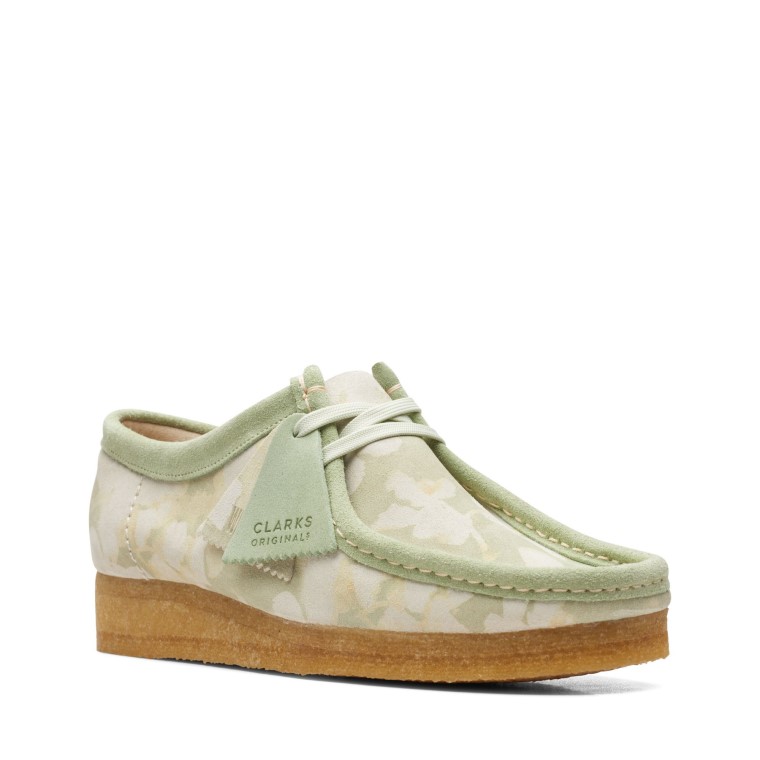 Wallabee Clarks Verde Floral