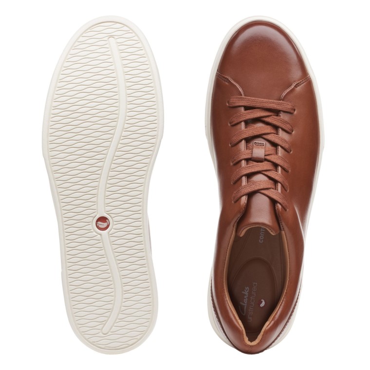 British Tan Cuero Clarks Un Costa Encaje