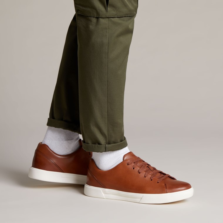 British Tan Cuero Clarks Un Costa Encaje