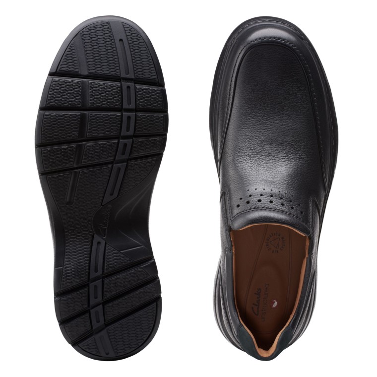 Un Brawley Step Clarks Cuero Negro Caído