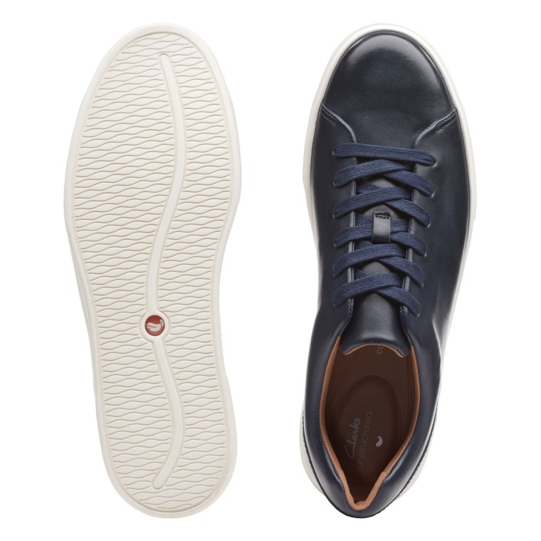 A Costa Encaje Azul Marino Cuero Clarks